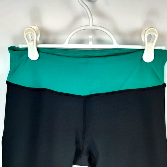 NWT FORWARD Joy Leggings Women's Size Small Black/Teal Polyester Yoga Athleisure - Picture 3 of 11